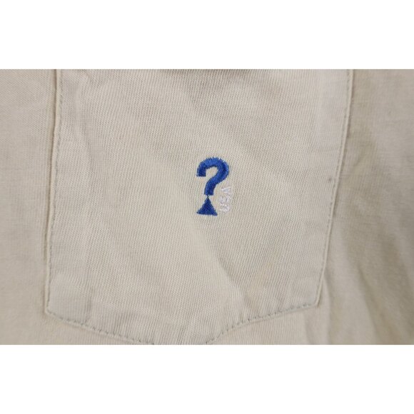 Vintage 90s Guess Mens Large Distressed Spell Out USA Pocket T-Shirt Cotton USA - Picture 4 of 16